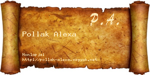 Pollak Alexa névjegykártya